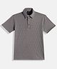CAVIO Cotton Lycra Half Sleeves Textured Polo Tee - Grey