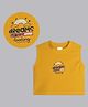 Bolly Lounge Cotton Sleeveless Dream Loading Text Printed Crop Top - Yellow