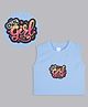 Bolly Lounge Cotton Sleeveless Cool Girl Text Printed Crop Top - Turquoise