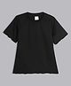 Bolly Lounge Cotton Half Sleeves Solid Tee - Black