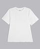 Bolly Lounge Cotton Half Sleeves Solid Tee - White