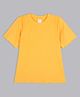 Bolly Lounge Cotton Half Sleeves Solid Tee - Yellow