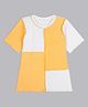 Bolly Lounge Cotton Half Sleeves Cut & Sew Tee - Yellow & White