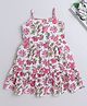 The Magic Wand Cotton Sleeveless Floral Printed Dress - Pink