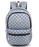 Baby Girl Checkered Backpack for School & Travel  Stylish Lightweight Bag  Color Grey- 16.5 Inch