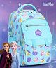 Bonfino Disney Frozen Backpack| 3 Main Compartments, 2 Front Pockets, 2 side Bottle Pockets|Water Resistant|Long lasting & Durable Zippers | For School & Outdoors|Light Blue- 16inches