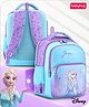 Babyhug Disney Frozen Free Spirit School Backpack|3 Main Compartments, 1 Front Pocket, 2 side Bottle Pockets|Water Resistant|Long lasting & Durable Zippers | For School & Outdoors|Blue- 15.8inches