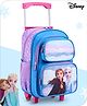 Babyhug Disney Frozen Sisters Trolley Backpack|2 Compartments, 2 Front Pockets, 2 side Bottle Pockets|Water Resistant|Long lasting & Durable Zippers|For School & Outdoors|Blue- 15.8 inches