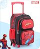 Babyhug Marvel Avengers Spiderman Trolley Backpack|2 Compartments,2 Front Pockets,2 side Bottle Pockets|Water Resistant|Long lasting & Durable Zippers | For School & Outdoors|Red Black- 15.8 inches