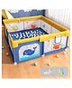 Dawnwake  Baby Playpen with Safety Lock & Suction Cup and Ocean Balls and Hand Grip Ring, Not Foldable Play Fence for Toddlers and Kids - (Blue)