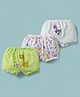 Bodycare Cotton Knit Bloomer With Animal Print Pack Of 3 - Light Green & White