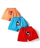 Bodycare Cotton Knit Boxers With Character Print Pack Of 3 - Red Blue & Orange