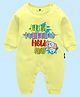 The Peppy Tend Holi Theme 100% Cotton Full Sleeves Bura Na Mano Holi Hai Text Printed Romper - Yellow