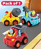 Fiddlerz Friction-Powered Cars for Kids Crane Dumper Mixer Trucks with Movable Parts Safe Durable Design Round Edges Lightweight Perfect for Role-Playing and Motor Skills Development Easy to Carry Gift for Boys and Girls(Pack of 1)