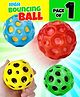 Fiddlerz Bouncing Moon Ball for Kids with Soft Rubber Stress Ball Set Playground Toy Best Gift for Boys and Girl - Pack of 1 (Random Color)