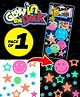 Fiddlerz Glow in The Dark Stickers Stars and Moon Wall Stickers with Double-Sided Tape for Kids Bedroom Ceiling Room Decoration Absorbs Light for Luminous Effect Home Décor Pack of 1