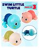 Fiddlerz Wind-Up Swimming Turtle Bath Toys for Babies Fun Floating Water Play Clockwork Swimming Action Bathtub Pool Toys Interactive Water Toys for Boys and Girls- (Pack of 3)