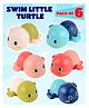 Fiddlerz Wind-Up Swimming Turtle Bath Toys for Babies Fun Floating Water Play Clockwork Swimming Action Bathtub Pool Toys Interactive Water Toys for Boys and Girls- (Pack of 6)