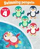 Fiddlerz Wind-Up Swimming Penguin Bath Toys for Babies Fun Floating Water Play Clockwork Swimming Action Bathtub Pool Toys Interactive Water Toys for Boys and Girls- (Pack of 4)