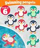 Fiddlerz Wind-Up Swimming Penguin Bath Toys for Babies Fun Floating Water Play Clockwork Swimming Action Bathtub Pool Toys Interactive Water Toys for Boys and Girls- (Pack of 6)