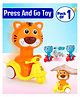 Fiddlerz Press and Go Scooter Toys Animal Themed Bike Head Rotating Push Down to Move Forward Fun Learning Playset for Toddlers Boys and Girls- (Pack of 1)