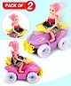 Fiddlerz Push and Go Doll Rider Toy Stylish Mini Quad Bike Toy with Cute Fashion Doll Fun Pretend Play Set for Kids-(Pack of 2)