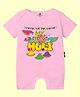 The Peppy Tend 100% Cotton Holi Theme Half Sleeves My First Holi Text Printed Romper - Pink