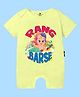 The Peppy Tend 100% Cotton Holi Theme Half Sleeves Rang Barse Text Printed Romper - Yellow