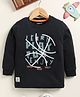 Biskid Cotton Full Sleeves Learn Play Text Printed Tee -  Black