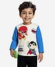 The Souled Store Cotton DC Comics Featuring Full Sleeves Superman & Flash Printed Tee - Multi Colour