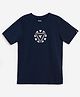 The Souled Store Cotton Marvel Featuring Full Sleeves Iron Man Arc Reactor Printed Glow In Dark Tee - Navy Blue