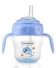 Babyhug Sipper Cup with Soft Silicone Spout & Straw Dolphin Print Light Blue - 150 ml