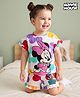 Babyhug Disney Single Jersey Knit Half Sleeves T-Shirt & Shorts Set With Minnie Mouse Graphics - White