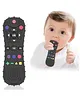Tony Stark Remote Silicone Baby Teether for Teething Gums, Teether for 3+ Months Baby, Helps Biting Skills Development, Colour & Shape Recognition, Food Grade Silicone, Teething Toy for Infants, Babies, and Toddlers (Black)
