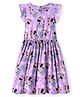 Pine Kids Disney Single Jersey Knit Sleeveless Frock With Minnie Mouse Print -Lavender