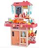 FUNVERSE Kitchen Playset For Kids , Kitchen Set for Toddler with Gas Sound & Light, Cooking Stove with Steam,Toy Kitchen Accessories with Running Water,Kitchen Toys for Kids Girls Boys (42 Pcs)