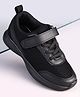 Pine Kids Velcro Closure Solid Color School Shoes - Black