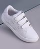 Pine Kids Velcro Closure Solid Color School School Shoes - White