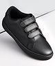 Pine Kids Velcro Closure Solid Color School Shoes - Black