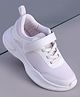 Pine Kids Velcro Closure Solid Color School Shoes - White