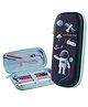 Kidsden 3D Space Astronaut Theme Premium Design Multi-function Pencil Bag Case Adorable Student Stationery Handheld Storage Case Bag EVA Material Pencil Box Pouch For Kids (Design May Vary And Multicolor)