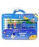 Kidsden Metal Pencil Case for Kids  Space Design Stationery Set with Eraser, Sharpener & Pencils , Multicolor