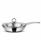Orange Cookware Triply Stainless Steel Fry Pan with Glass Lid (1.1 litres)