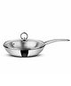 Orange Cookware Triply Stainless Steel Fry Pan with Glass Lid (2.0 litres)