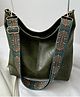 SYGA Women's Large capacity - Multi-Purpose Retro Wide-Band Tote Bag (Green)