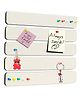 SYGA 5 Pack Felt Bulletin Board, Felt Message Board with 35pcs Drawing Pins, Self-Adhesive Lightweight Bulletin Board Strips for Paste Notes, Photos, Schedules (Off-White)
