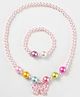 SYGA Pack of 2 Jewelry Set Butterfly Pearl Design - Pink
