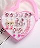 SYGA Pack of 5 Earring Set Pearl Design - Pink