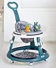 Mee Mee Premium Baby Rocker & Walker 3 in 1-7 Level Adjustable Height, Foot Mat & Musical Activity Tray High Backrest Cushioned Support - 360° Rotational - 6 Months to 2 Years - 15kg (Blue)