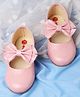 Mine Sole Bow Designed Mary Jane Ballerinas -  Baby pink